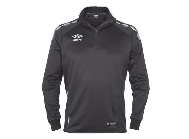UMBRO UX-1 Half Zip Jr Svart/Vit 164 Träningströja med krage 